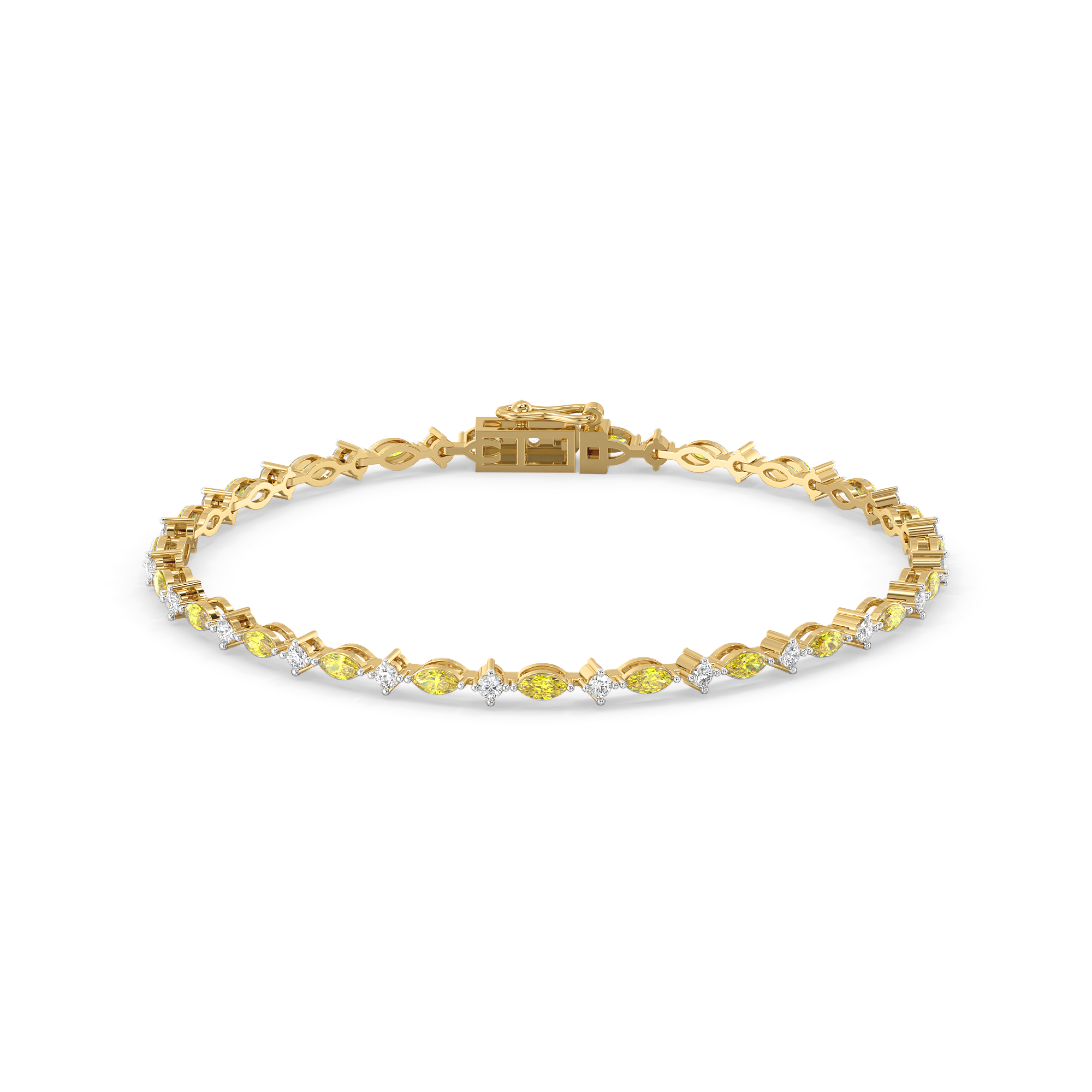 Golden Hour - Lab Diamond and Citrine Tennis Bracelet