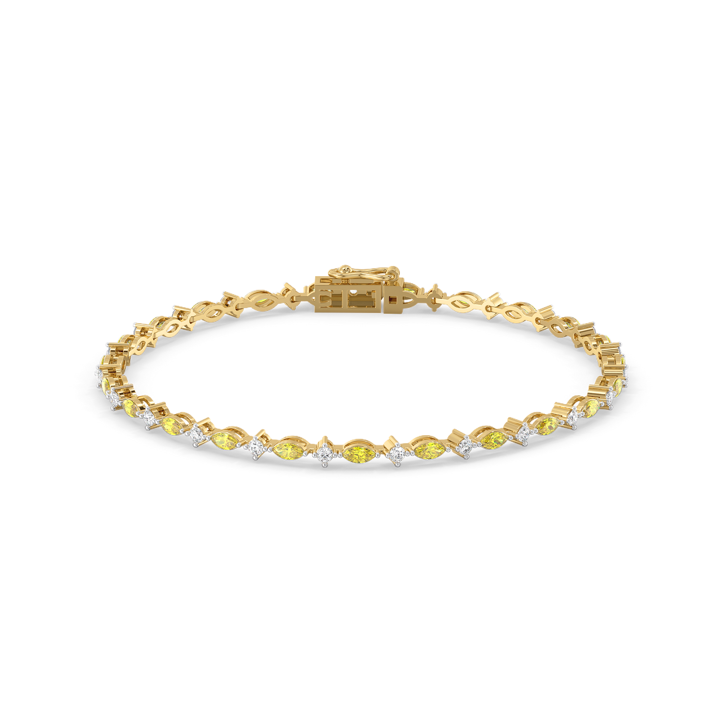 Golden Hour - Lab Diamond and Citrine Tennis Bracelet