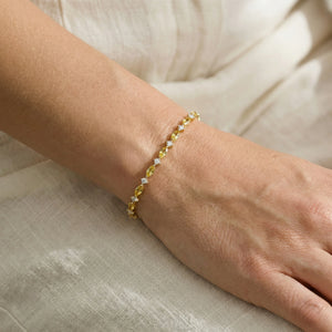 Golden Hour - Lab Diamond and Citrine Tennis Bracelet