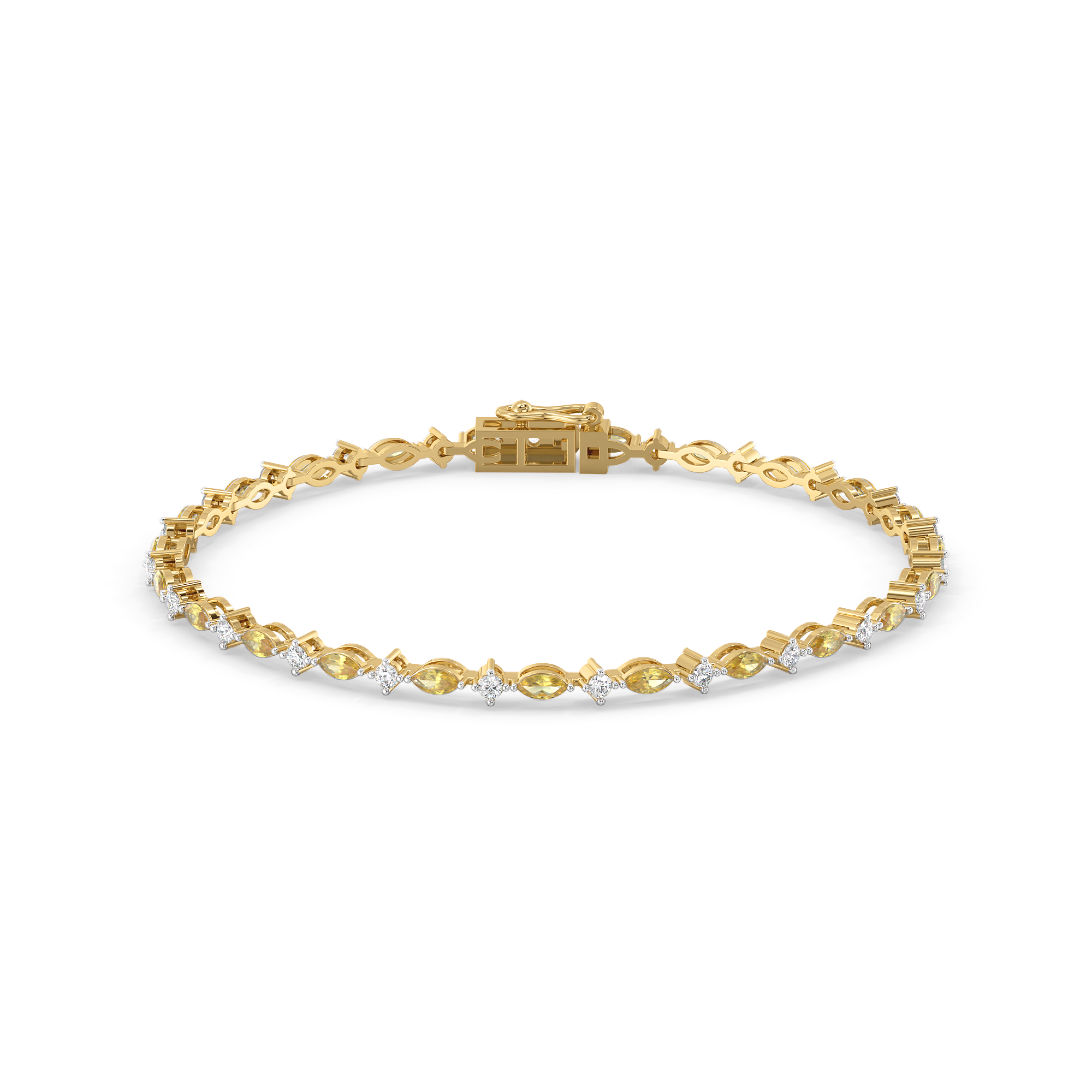 Golden Hour - Lab Diamond and Citrine Tennis Bracelet