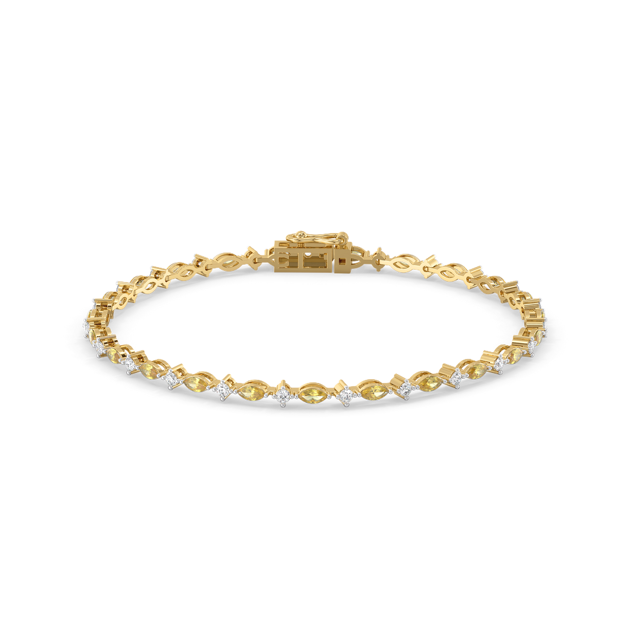 Lukson Golden Hour - Lab Grown Diamond and Citrine Tennis Bracelet