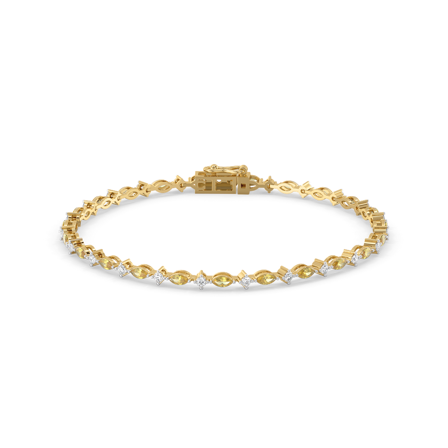 Golden Hour - Lab Diamond and Citrine Tennis Bracelet