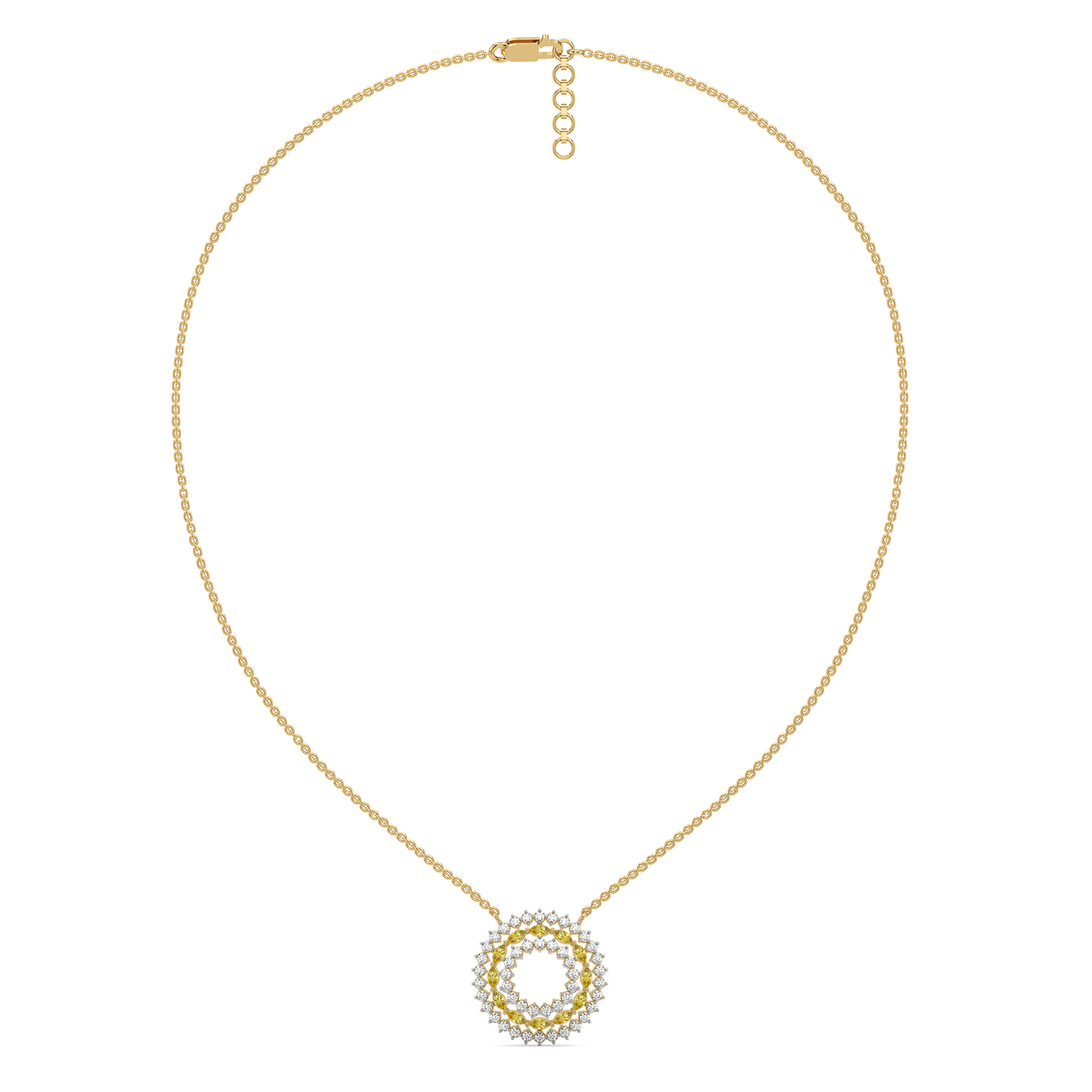 Golden Hour - Lab Diamond and Citrine Necklace