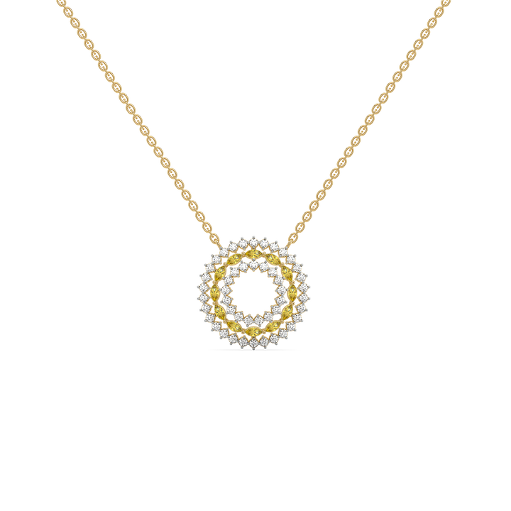 Golden Hour - Lab Diamond and Citrine Necklace