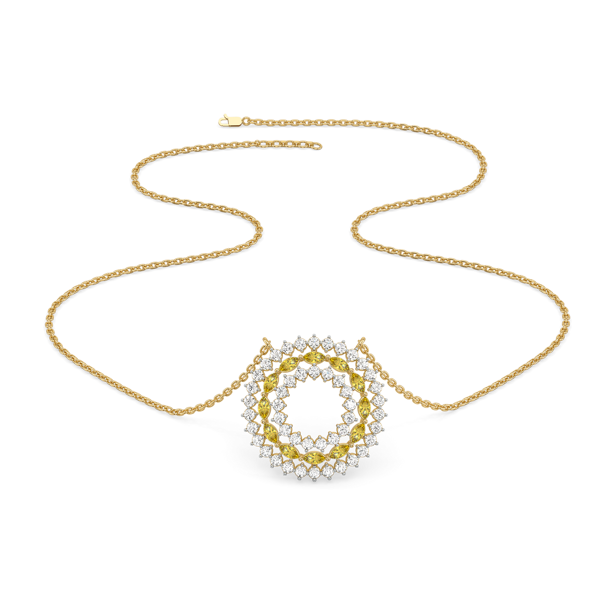 Golden Hour - Lab Diamond and Citrine Necklace