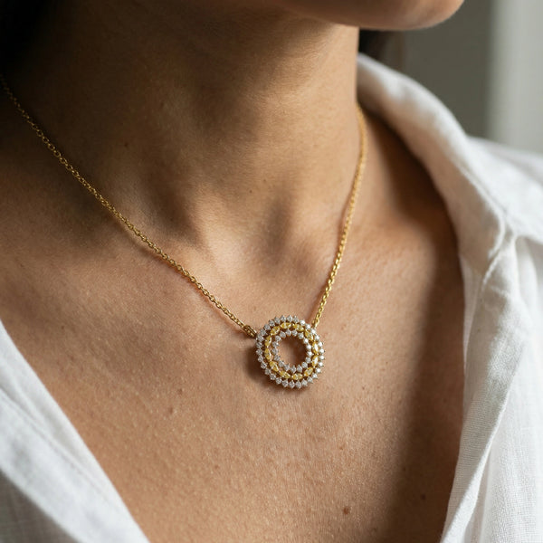 Golden Hour - Lab Diamond and Citrine Necklace
