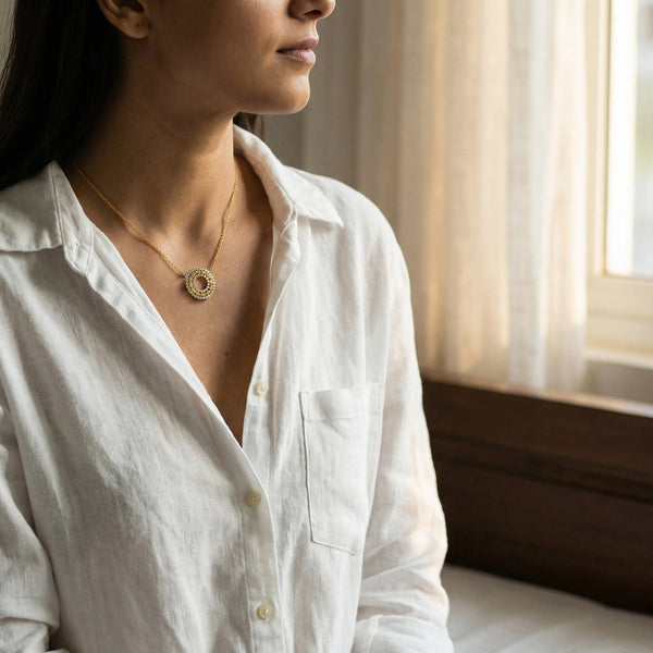 Golden Hour - Lab Diamond and Citrine Necklace