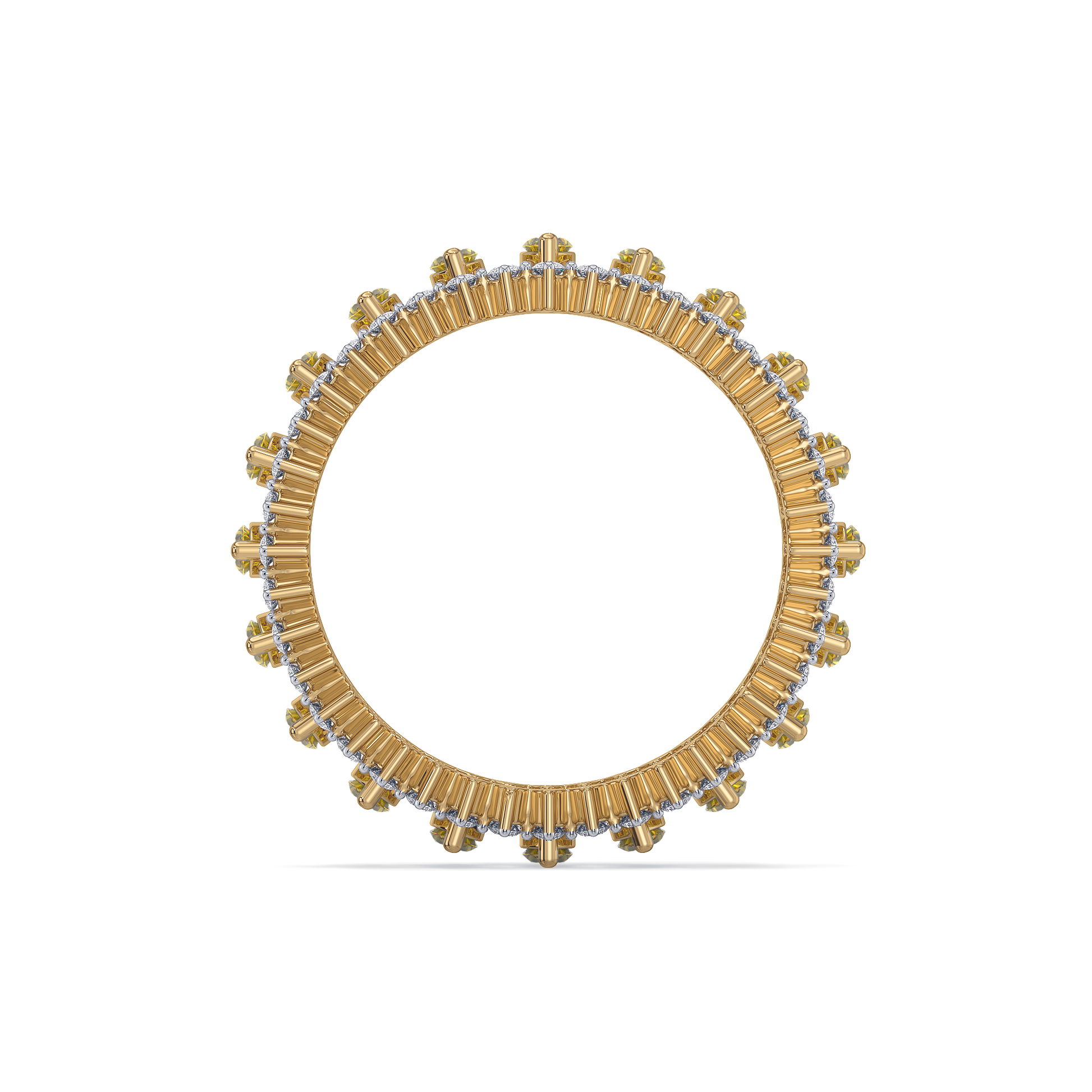 Golden Hour Eternity - Lab Diamond and Citrine Ring