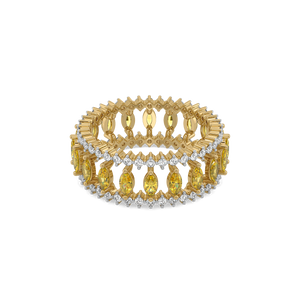 Golden Hour Eternity - Lab Diamond and Citrine Ring