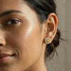 Golden Hour Studs - Lab Diamond and Citrine Earrings