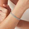 Blue Tide - Aquamarine Lab Diamond Bangle