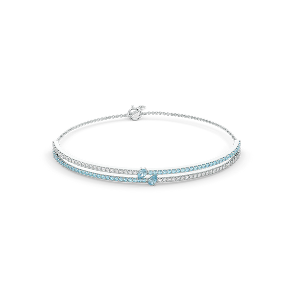 Blue Tide - Aquamarine Lab Diamond Bangle