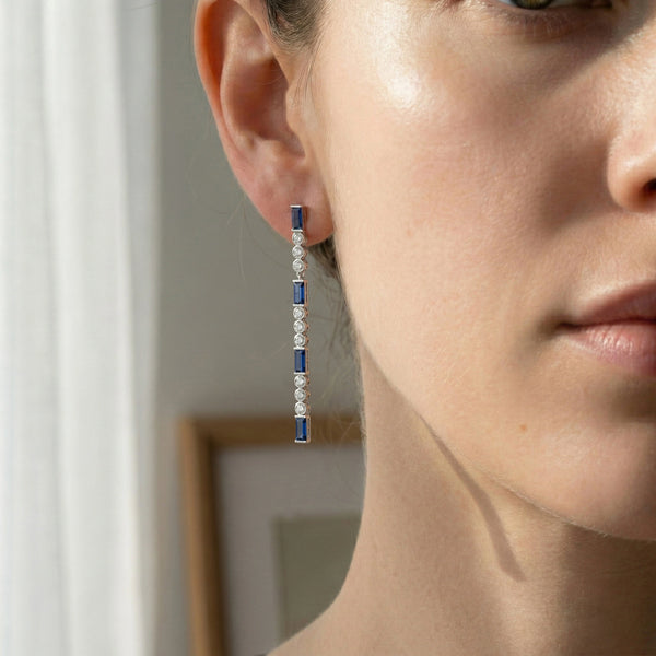 Nightfall - Lab Diamond Drop Earrings