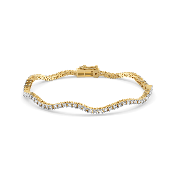 Wavelet - Lab grown Diamond Tennis Bracelet - Lukson 
