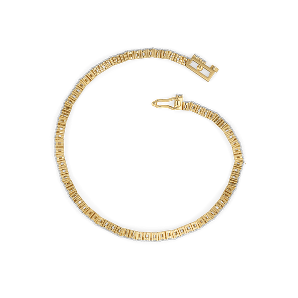 Wavelet 18kt Gold Vermeil - Lab grown Diamond Tennis Bracelet - Lukson
