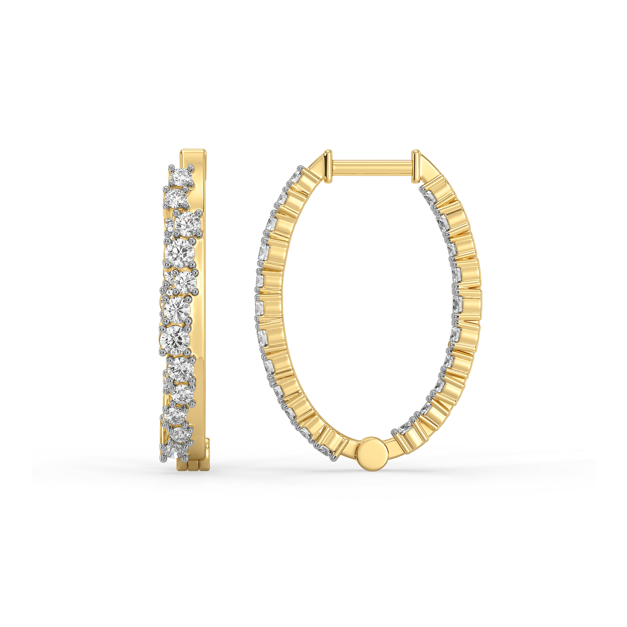 Daybreak Huggies - Lab Diamond Earrings