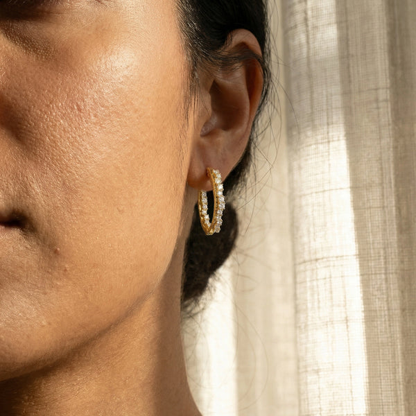 Daybreak Huggies - Lab Diamond Earrings