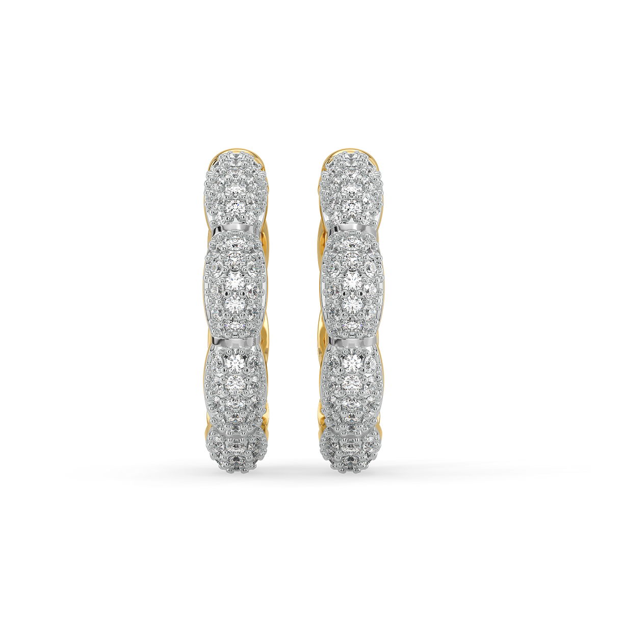 Flora Arc Huggies - Lab Diamond Earrings