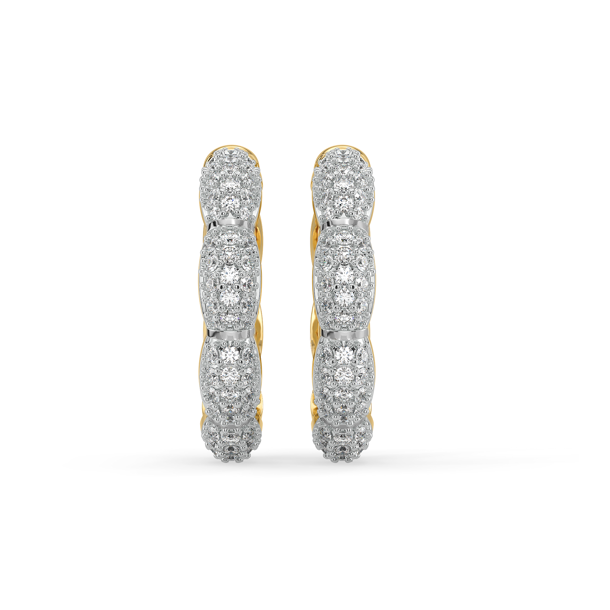 Flora Arc Huggies - Lab Diamond Earrings
