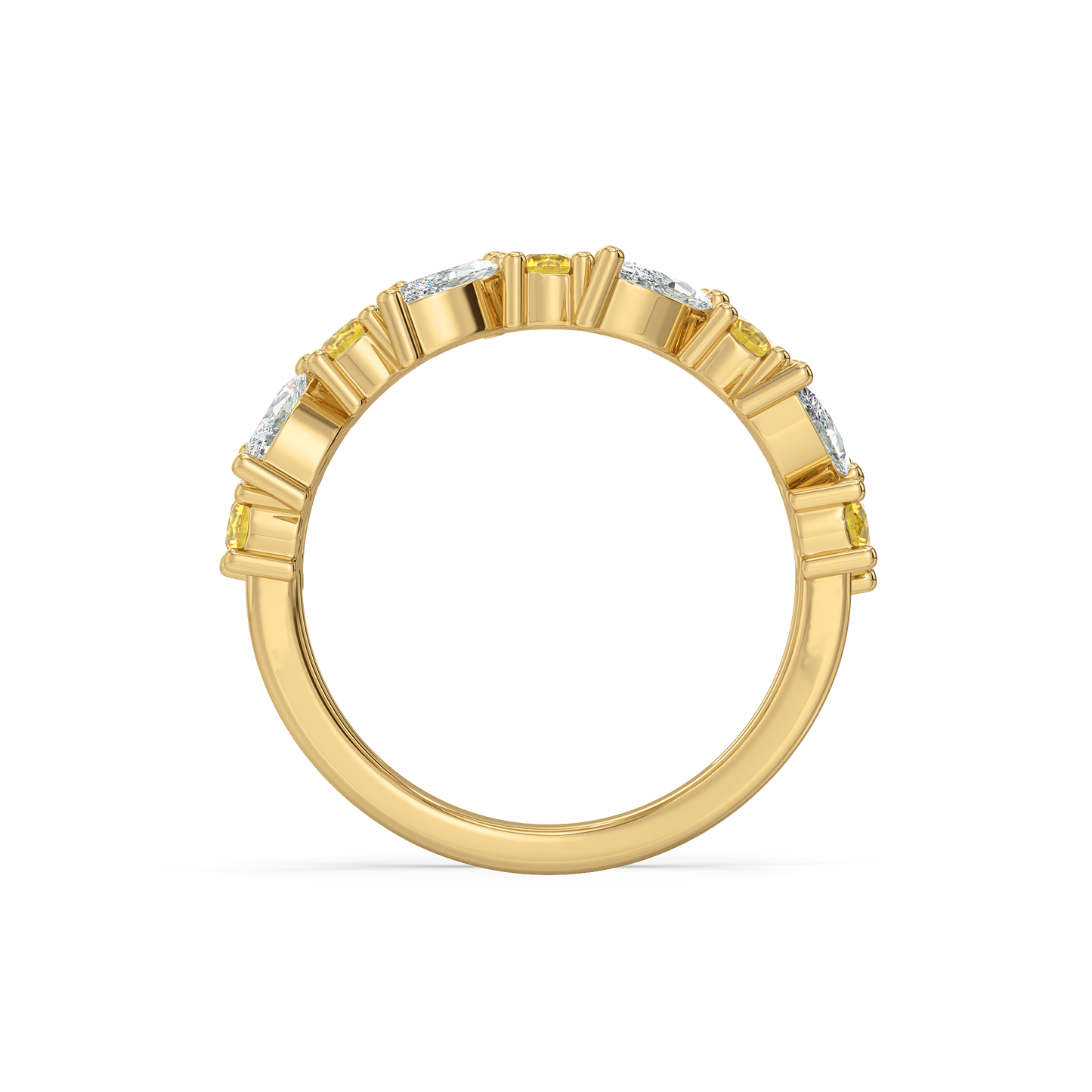 Citrine Petals - Lab Diamond Eternity Ring