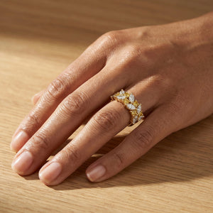 Citrine Petals - Lab Diamond Eternity Ring