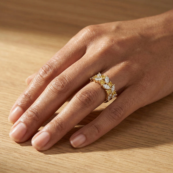 Citrine Petals - Lab Diamond Eternity Ring