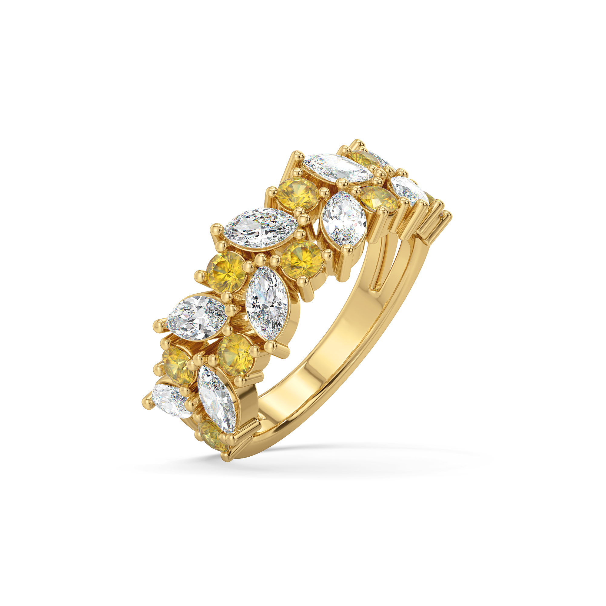 Citrine Petals - Lab Diamond Eternity Ring