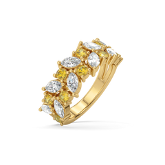 Citrine Petals - Lab Diamond Eternity Ring