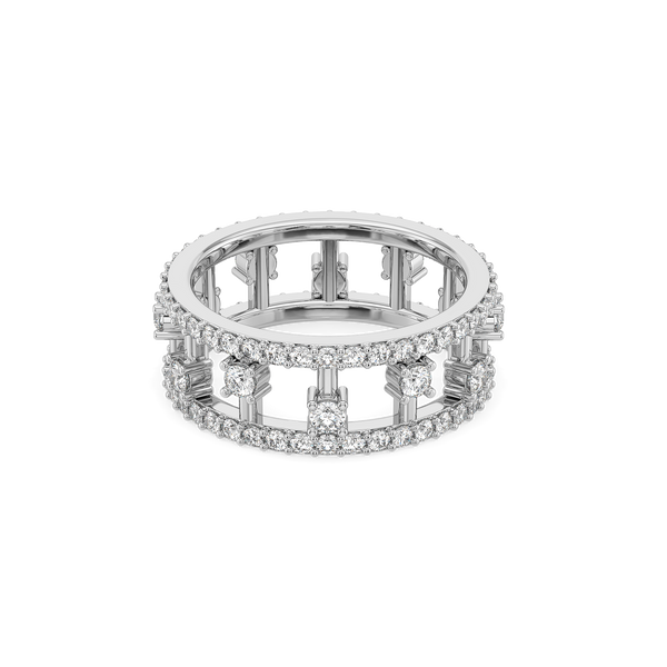 Lukson Lab Grown Diamond Solitaire Eternity Ring for Women