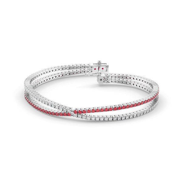 Scarlet Whisper - Lab Grown Diamond Tennis Bracelet - Lukson 