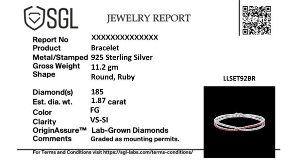 Scarlet Whisper - Lab Diamond Tennis Bracelet