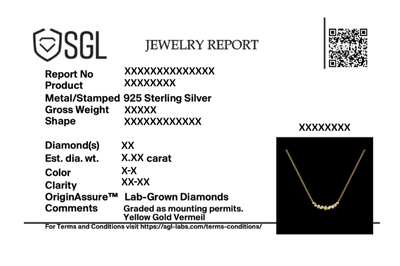 Honeyline - Lab Diamond and Citrine Necklace