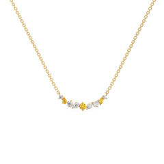 Honeyline - Lab Diamond and Citrine Necklace