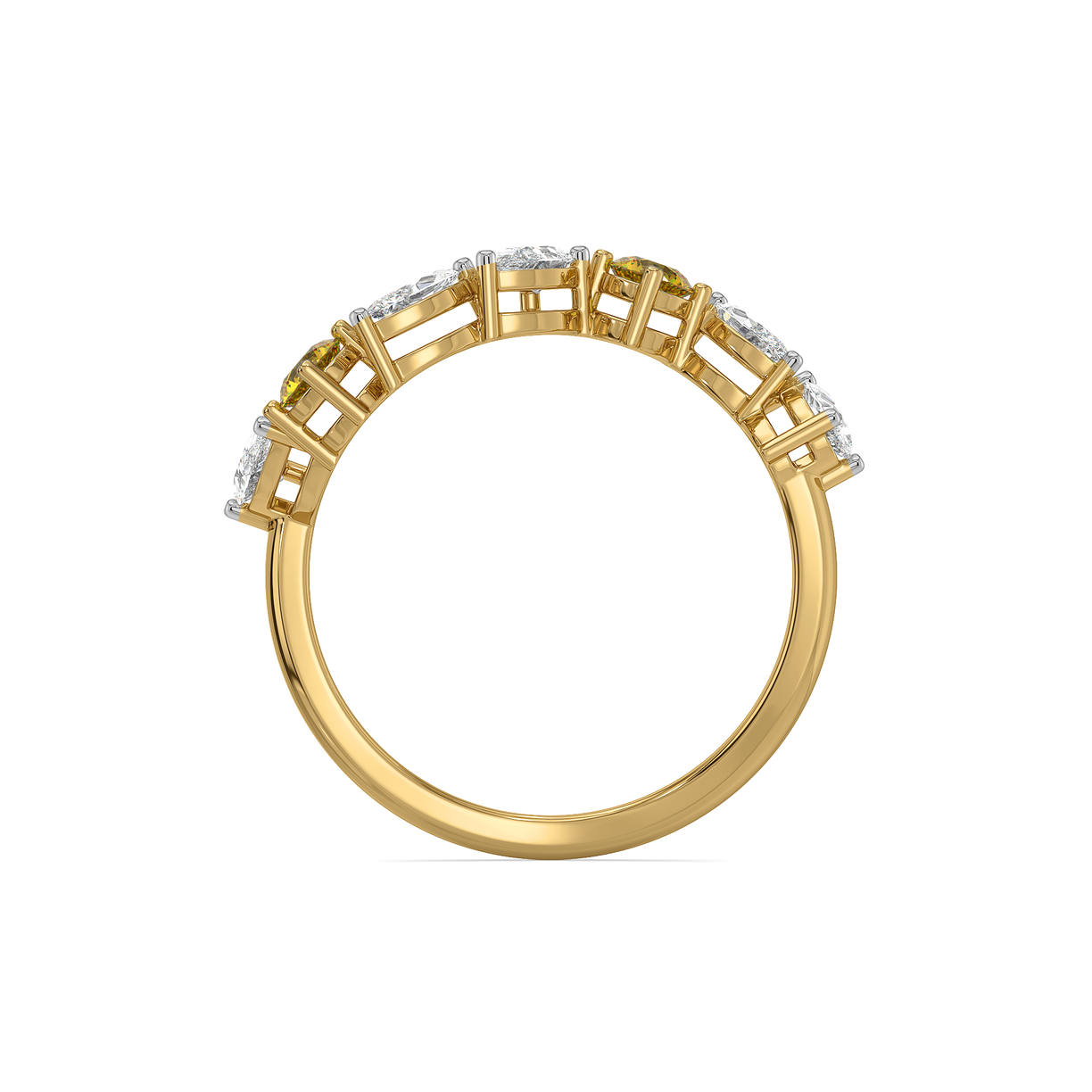 Honeyline - Lab Diamond and Citrine Eternity Ring