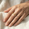 Honeyline - Lab Diamond and Citrine Eternity Ring