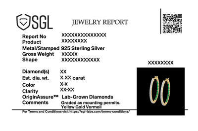 Certified Lukson Green Glow Huggie Lab Grown Diamond and Emerald Earrings
