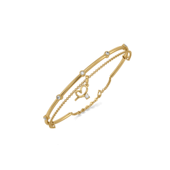 Chic like Rachel - Lab Diamond Layered Bangle