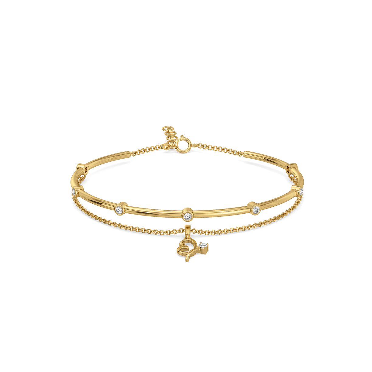 Chic like Rachel - Lab Diamond Layered Bangle