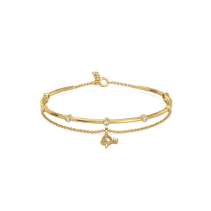 Chic like Rachel - Lab Diamond Layered Bangle