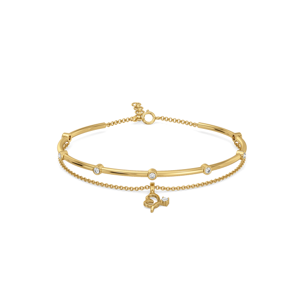 Chic like Rachel - Lab Diamond Layered Bangle