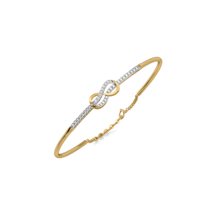 Tied in Gold – Lab Diamond Bangle
