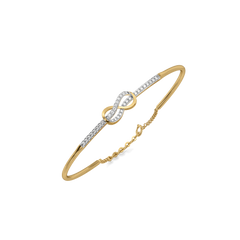 Tied in Gold – Lab Diamond Bangle