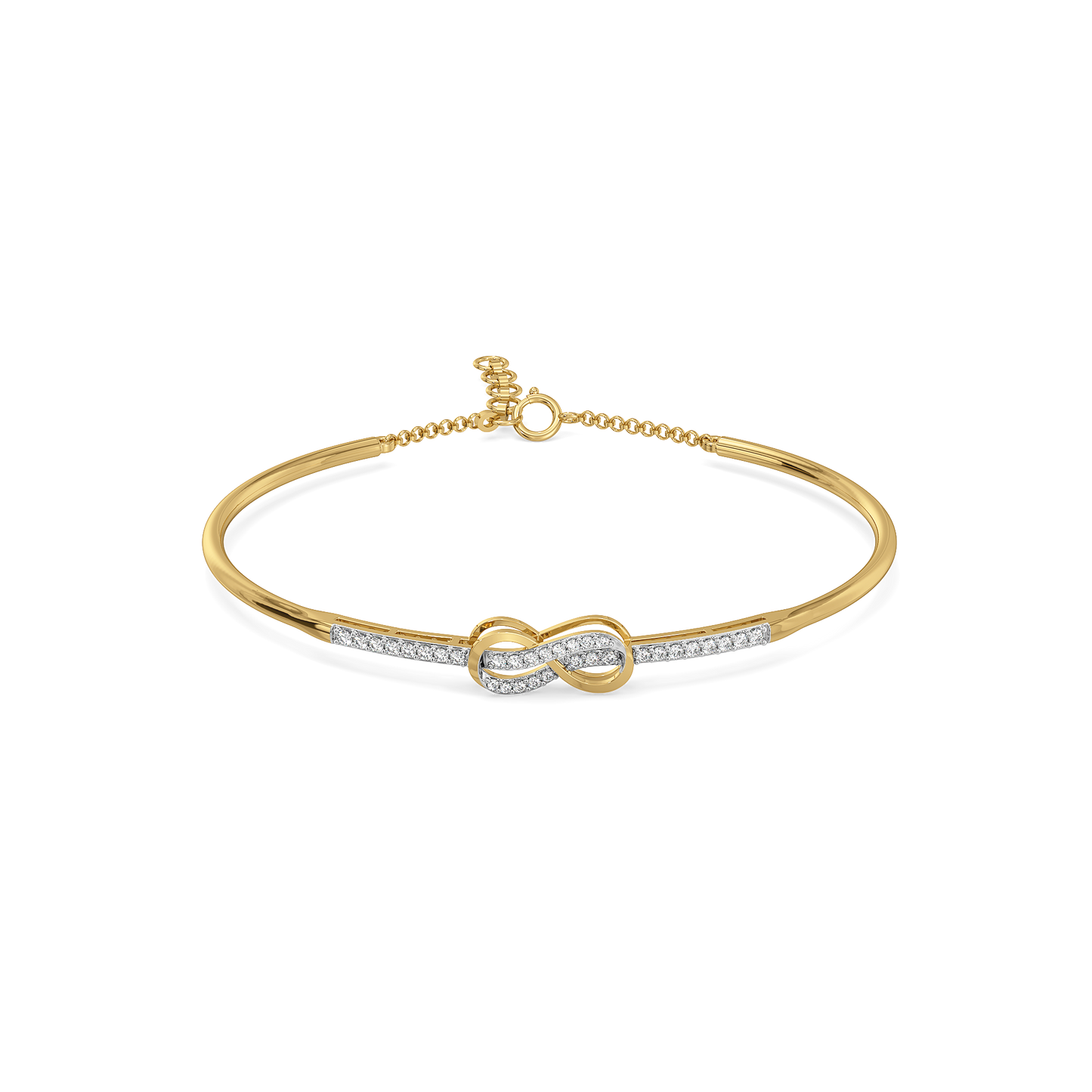 Tied in Gold – Lab Diamond Bangle