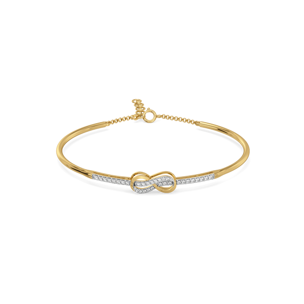Tied in Gold – Lab Diamond Bangle