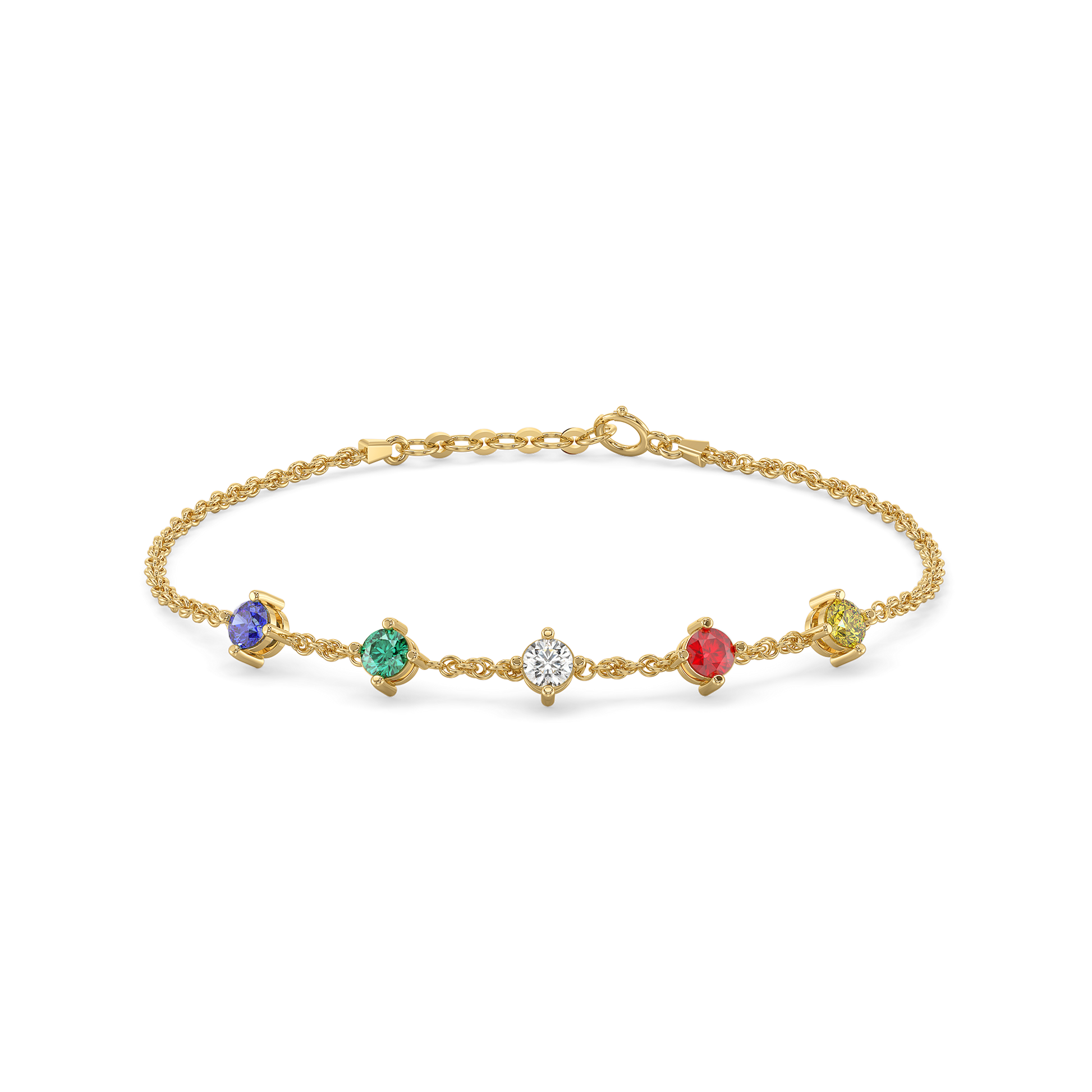 Color-Coded Monica – Lab Diamond Bracelet
