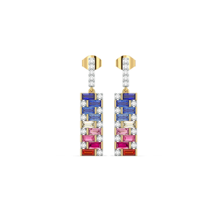 Colour Glitch - Lab Diamond Drop Earrings