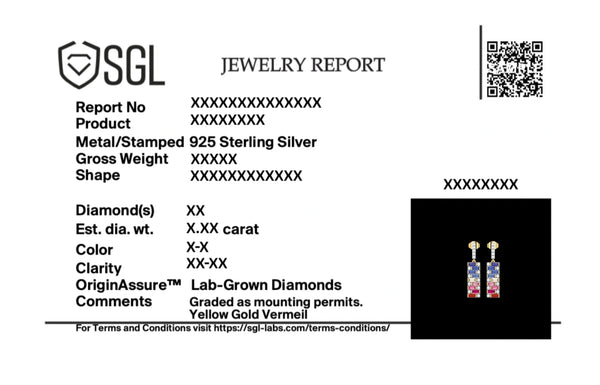 Colour Glitch - Lab Diamond Drop Earrings
