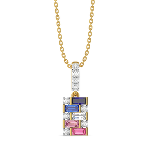 Colour Glitch - Lab Diamond Pendant