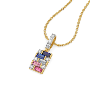 Colour Glitch - Lab Diamond Pendant