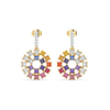 Chromatic Loop - Lab Diamond Drop Earrings